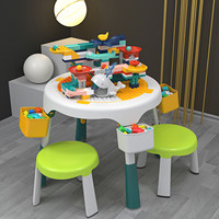万高儿童积木桌子多功能一键折叠免安装益智玩具男女孩子3-6周岁5