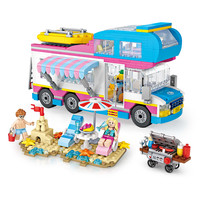 LOZ/俐智迷你沙滩车休旅车小颗粒拼插积木成人立体玩具男孩女孩