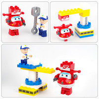 正版奥迪双钻超级飞侠乐迪变形机器人中颗粒益智拼装儿童积木玩具