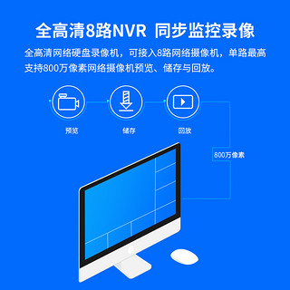 TP-LINK 普联 H.265高清监控网络远程硬盘录像NVR APP TL-NVR6108CA-L 8