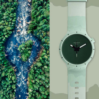 swatch 斯沃琪 COLOURS OF NATURE大地系列 47毫米石英腕表 SB03G100