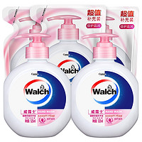 walch 威露士 健康抑菌洗手液 倍护滋润 525ml*2+补充装525ml*3