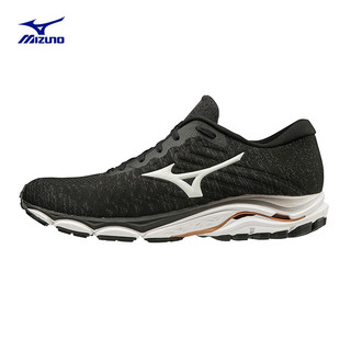 Mizuno美津浓男女跑步鞋 稳定支撑秋季透气慢跑鞋WAVE INSPIRE 16 WAVEKNIT 01/黑色/白色/男 43 01/黑色/白色/男 41
