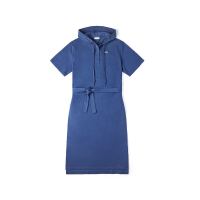 LACOSTE 拉科斯特 抽绳连帽 女装连帽收腰短袖连衣裙女