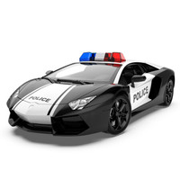 双鹰 遥控车1:14警车 男孩玩具儿童礼物 声光音效RC无线跑车赛车模型玩具车 E709-001遥控警车