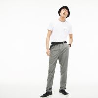 LACOSTE 拉科斯特 休闲舒适纯色圆领短袖男式T恤