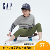 Gap男童洋气纯棉短袖T恤814758 春夏新款童装宽松运动休闲上衣潮