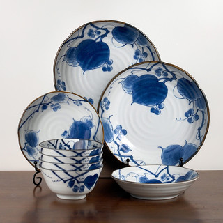  TOKI MINOYAKI/美浓烧 青花简约 陶瓷餐具套装