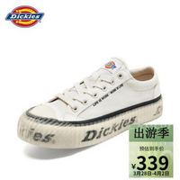 Dickies 帝客 帆布鞋男2022年春季新款低帮情侣鞋饼干鞋潮流百搭男女鞋学生休闲板鞋果冻鞋 米色(男女款) 42