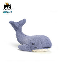 jELLYCAT 威尔伯鲸鱼毛绒安抚玩具女孩柔软可爱公仔 蓝色 37cm