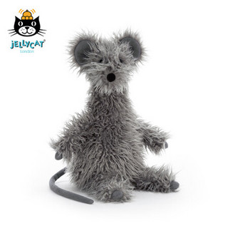 jELLYCAT 雷明顿老鼠毛绒玩具生肖男女孩安抚公仔 灰色 37cm