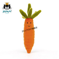 jELLYCAT 活泼胡萝卜可爱吃货蔬菜毛绒玩具 桔色 17cm