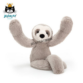 jELLYCAT 贝利树懒可爱毛绒玩具动物玩偶儿童玩具 浅灰色 33cm