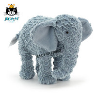 jELLYCAT 艾迪大象可爱毛绒玩具 蓝色 17cm