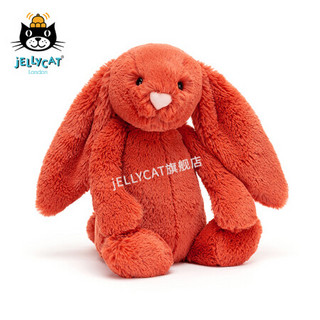 jELLYCAT 2020款害羞肉桂邦尼兔公仔儿童毛绒玩具安抚睡觉抱枕玩偶礼物送礼 桔色 H31 X W12 cm