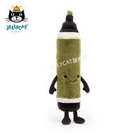 jELLYCAT 2020款聪明马克笔可爱公仔毛绒玩具睡觉小玩偶礼物 绿色 37cm