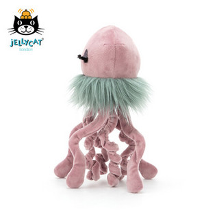 jELLYCAT 可爱好奇的水母毛绒玩具海洋生物儿童毛绒玩具 粉色 30cm