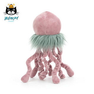 jELLYCAT 可爱好奇的水母毛绒玩具海洋生物儿童毛绒玩具 粉色 30cm