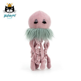 jELLYCAT 可爱好奇的水母毛绒玩具海洋生物儿童毛绒玩具 粉色 30cm