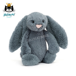 jELLYCAT 2021款害羞灰蓝色邦尼兔柔软毛绒玩具安抚睡觉抱枕小玩偶生日礼物送礼可爱公仔 灰蓝色 31cm