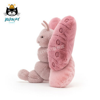 jELLYCAT 2021款碧翠斯蝴蝶可爱公仔毛绒玩具睡觉小玩偶生日礼物 粉色 H38 X W52 CM