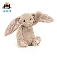 jELLYCAT 2021款花布米色邦尼兔柔软毛绒玩具安抚睡觉抱枕小玩偶生日礼物送礼可爱公仔 米色 51cm