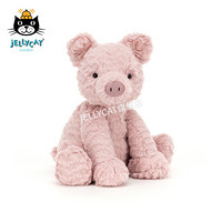 jELLYCAT 2021款波浪毛小猪柔软毛绒玩具安抚睡觉抱枕小玩偶生日礼物送礼可爱公仔 浅粉色 H23 X W11 CM