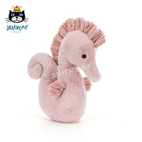 jELLYCAT 2021款西耶娜海马可爱公仔毛绒玩具睡觉小玩偶礼物 粉色 H28 X W10 CM