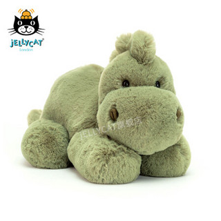 jELLYCAT 2021款哈格迪恐龙毛绒玩具儿童安抚睡觉抱枕玩偶礼物送礼 绿色 H22 X W12 CM