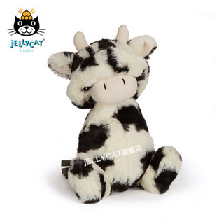 jELLYCAT 害羞牛犊可爱柔软毛绒玩具玩偶公仔 黑色和白色 31cm