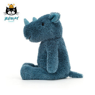 jELLYCAT 2021款软绵犀牛可爱公仔毛绒玩具睡觉小玩偶生日礼物 软绵犀牛 H29 X W12 CM