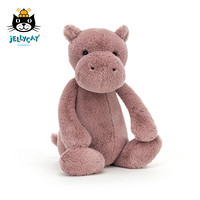 jELLYCAT 2021款害羞河马可爱公仔儿童安抚毛绒玩具睡觉玩偶生日礼物 害羞河马 H31 X W12 CM