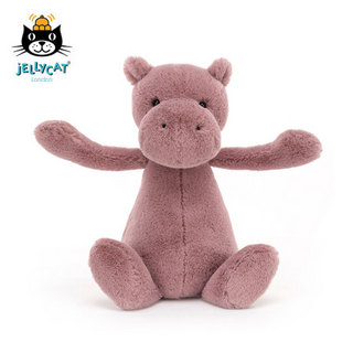 jELLYCAT 2021款害羞河马可爱公仔儿童安抚毛绒玩具睡觉玩偶生日礼物 害羞河马 H31 X W12 CM