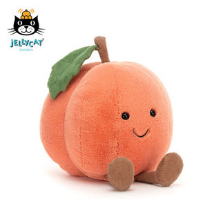 jELLYCAT 2021款趣味桃子毛绒玩具安抚睡觉抱枕玩偶生日礼物送礼可爱公仔 趣味桃子 H15 X W14 CM