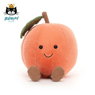 jELLYCAT 2021款趣味桃子毛绒玩具安抚睡觉抱枕玩偶生日礼物送礼可爱公仔 趣味桃子 H15 X W14 CM