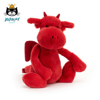 jELLYCAT 2021款害羞红龙毛绒玩具安抚睡觉抱枕玩偶生日礼物送礼可爱公仔 害羞红龙 H31 X W12 CM