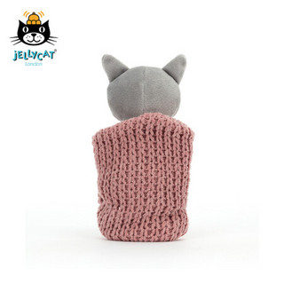 jELLYCAT 2021款温暖小猫粉色毛绒玩具安抚睡觉抱枕玩偶生日礼物送礼可爱公仔 温暖小猫粉色 H18 X W10 CM