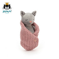 jELLYCAT 2021款温暖小猫粉色毛绒玩具安抚睡觉抱枕玩偶生日礼物送礼可爱公仔 温暖小猫粉色 H18 X W10 CM