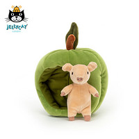 jELLYCAT 2022新品青苹果小猪 可爱公仔毛绒玩具安睡小玩偶生日礼物 青苹果小猪 H18 X W13 CM