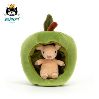 jELLYCAT 2022新品青苹果小猪 可爱公仔毛绒玩具安睡小玩偶生日礼物 青苹果小猪 H18 X W13 CM