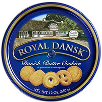 ROYAL DANSK 精选丹麦曲奇，不添加防腐剂或色素，12 盎司，340克