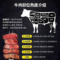 首鲜道 无腌制牛排原切 眼肉牛排1000g/5片牛肉生鲜