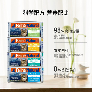 FelineNatural 新西兰原装进口猫罐头 成猫幼猫通用主食罐头 牛肉170g*6 混合口味170g*6
