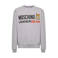 MOSCHINO UNDERWEAR 莫斯奇诺 男式小熊图案圆领黑色卫衣 1 A 1701 8106 0555 M码 M 灰色