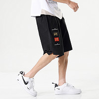 赛琪（SAIQI）运动短裤男夏季透气五分裤休闲慢跑裤 黑色-02 M 3XL 黑色-02