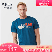 RAB睿坡Stance Vintage男士T恤户外舒适透气短袖150g QCB-13 S 泥灰色/GM