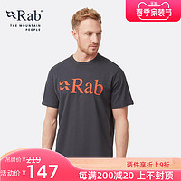 Rab 睿坡 圆领棉质运动T恤户外休闲跑步半袖透气吸湿排汗耐磨印花短袖