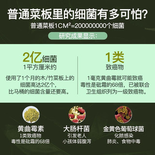 志高菜板中科院金属所抗菌不锈钢切菜板案板防霉厨房家用剁骨擀面板不打滑不伤刀双面砧板 中科院抗菌大号