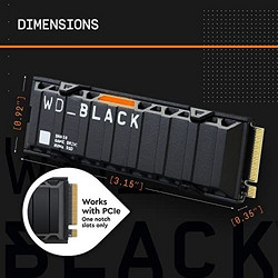 Western Digital 西部数据 WD_BLACK SN850 2TB NVME 游戏SSD具有散热器