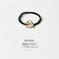 CHUANYE 川野 镂空几何猫眼石头绳女日韩式简约头饰网红发绳气质橡皮筋发圈